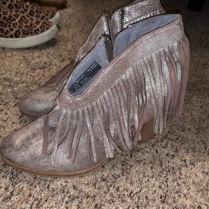 Fringe booties